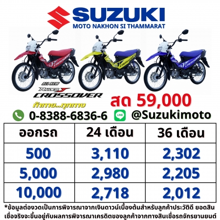 Suzuki Suzuki Raider J Crossover  และ ตารางผ่อนดาวน์